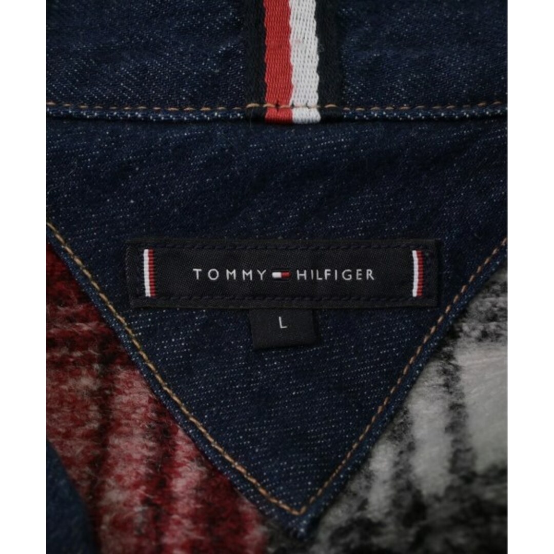 TOMMY HILFIGER(トミーヒルフィガー)のTOMMY HILFIGER トミーヒルフィガー デニムジャケット L 青系 【古着】【中古】 メンズのジャケット/アウター(Gジャン/デニムジャケット)の商品写真