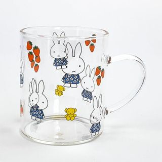 ミッフィー(miffy)のミッフィー  耐熱ガラス マグ  ミッフィー ＆ ストロベリー マグカップ 食器 ティータイム(グラス/カップ)