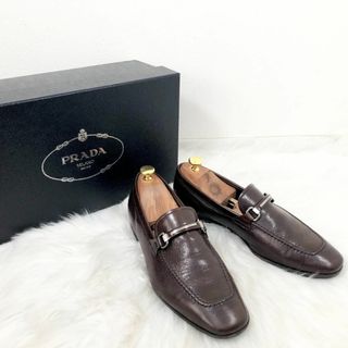 プラダ(PRADA)のプラダ PRADA ローファー レザー シューズ ダークブラウン(ドレス/ビジネス)