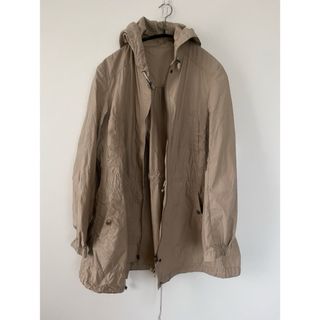 ユニクロ(UNIQLO)のユニクロ　モッズ　コート　パーカー　ベージュ(モッズコート)