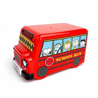 スヌーピー(SNOOPY)のPEANUTS スヌーピー バス型ランチケース 弁当箱　ランチ　バス型　スヌーピー レッド(弁当用品)