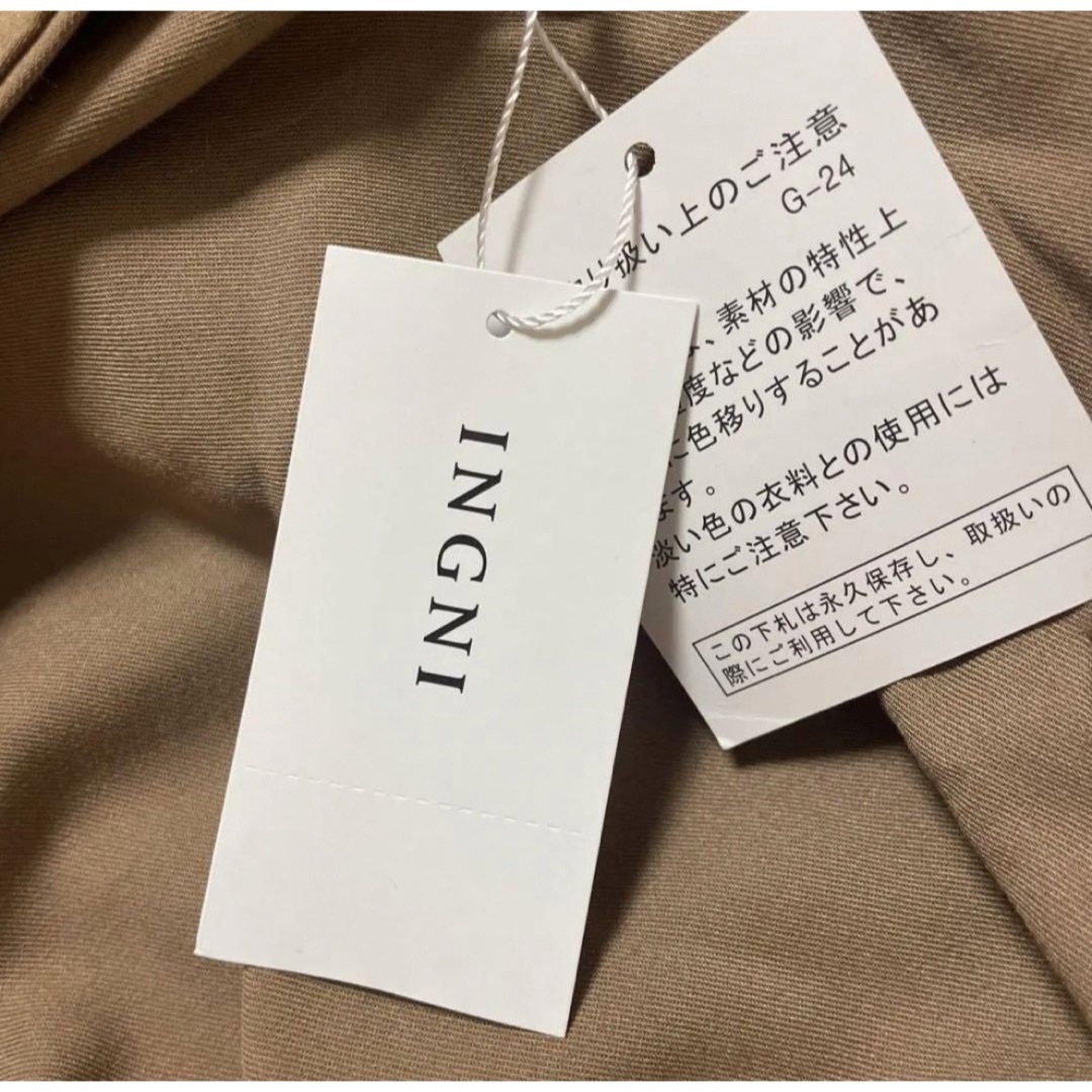 INGNI(イング)のINGNI イング キャメル ロングシャツ ワンピース レディースのワンピース(ロングワンピース/マキシワンピース)の商品写真