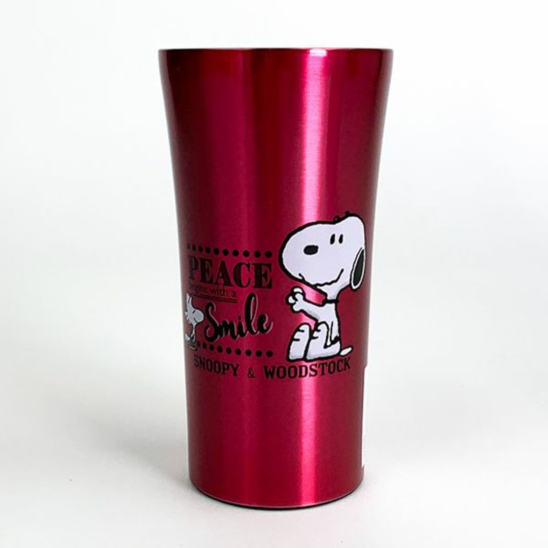 SNOOPY(スヌーピー)のスヌーピー ステンレスタンブラー レッド タンブラー コップ キッチン ランチ 家飲み インテリア/住まい/日用品のキッチン/食器(タンブラー)の商品写真