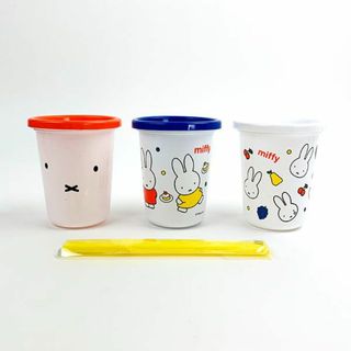 ミッフィー(miffy)のミッフィー ストロー付きコップ コップ カップ ランチ キッチン(その他)