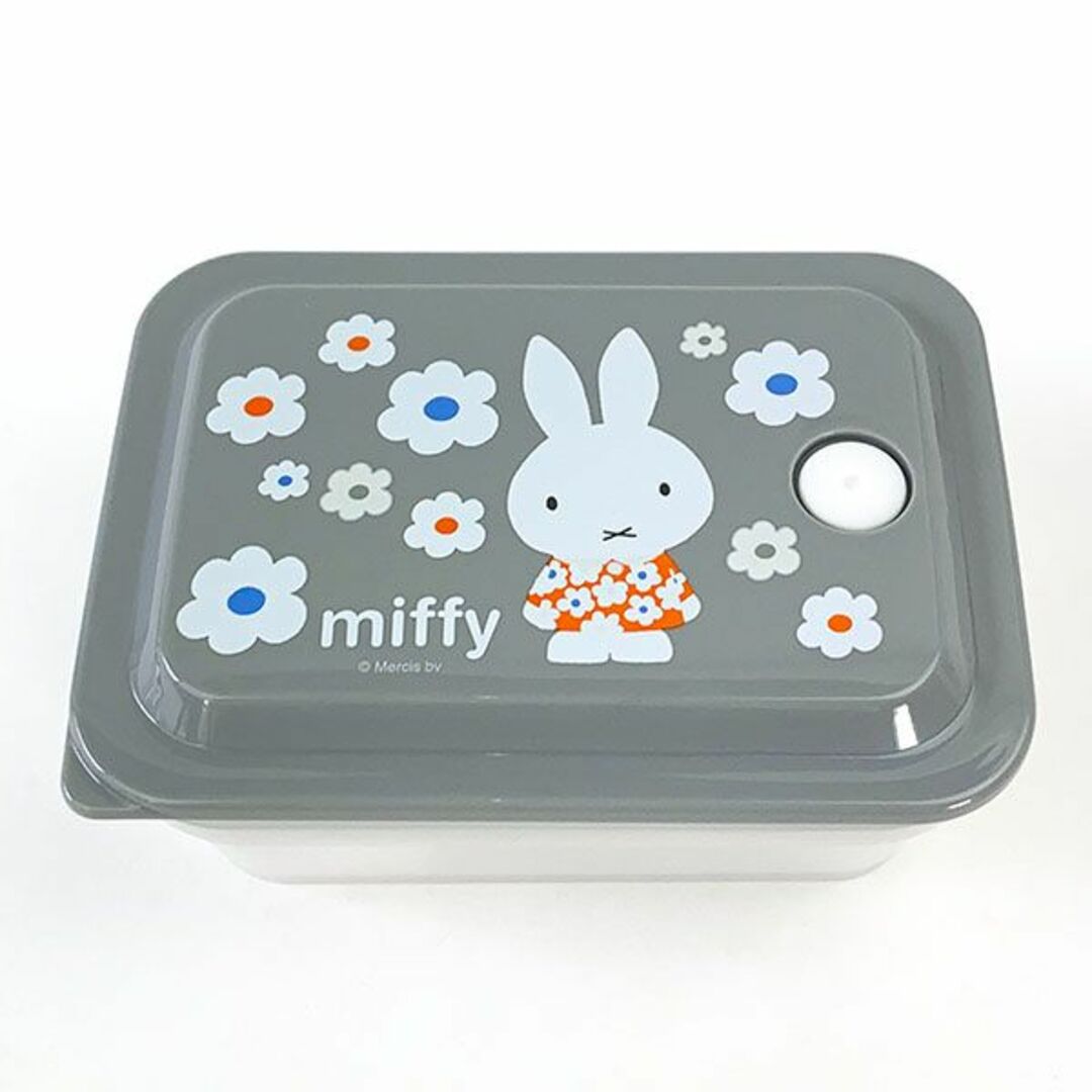 miffy(ミッフィー)のミッフィー フラワー 抗菌パッキン 一体型 保存容器 450ml シール容器 密閉 ランチ オフィス 学校 キッズ/ベビー/マタニティの授乳/お食事用品(その他)の商品写真