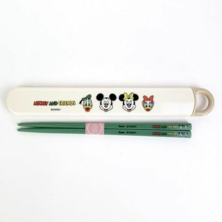 Disney - ディズニー ミッキーフレンズ クッキング スライド式箸セット 箸 カトラリー ランチ 学校 オフィス キッチン