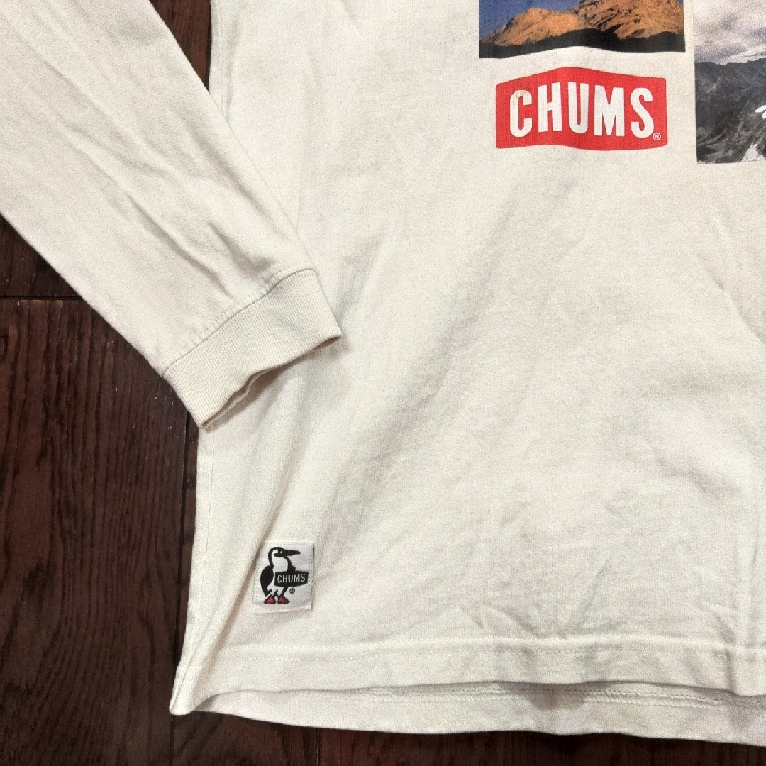 CHUMS(チャムス)のCHUMS　ロンT　長袖　M　白 メンズのトップス(Tシャツ/カットソー(七分/長袖))の商品写真