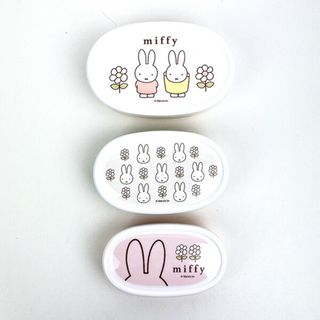 ミッフィー(miffy)のミッフィー　miffy シール容器3Pセット 保存容器 弁当箱 お弁当 3サイズ 入れ子式(水筒)