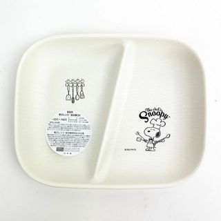 スヌーピー(SNOOPY)のスヌーピー PEANUTS 木目調スクエアワンプレート　ＷＨ　シェフスヌーピー 食器 ホワイト  日本製(食器)