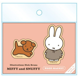 ミッフィー(miffy)のミッフィー＆スナッフィー マグネットセット ピンク 日本製 23AW(日用品/生活雑貨)
