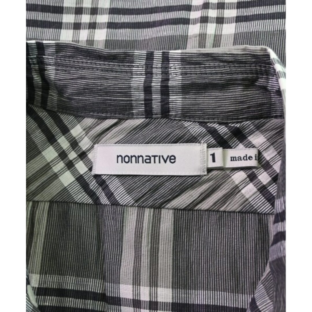 nonnative(ノンネイティブ)のnonnative カジュアルシャツ 1(S位) グレーx白x黒(チェック) 【古着】【中古】 メンズのトップス(シャツ)の商品写真
