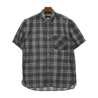 nonnative - nonnative 日本製 オンブレチェック ノーカラーシャツ 