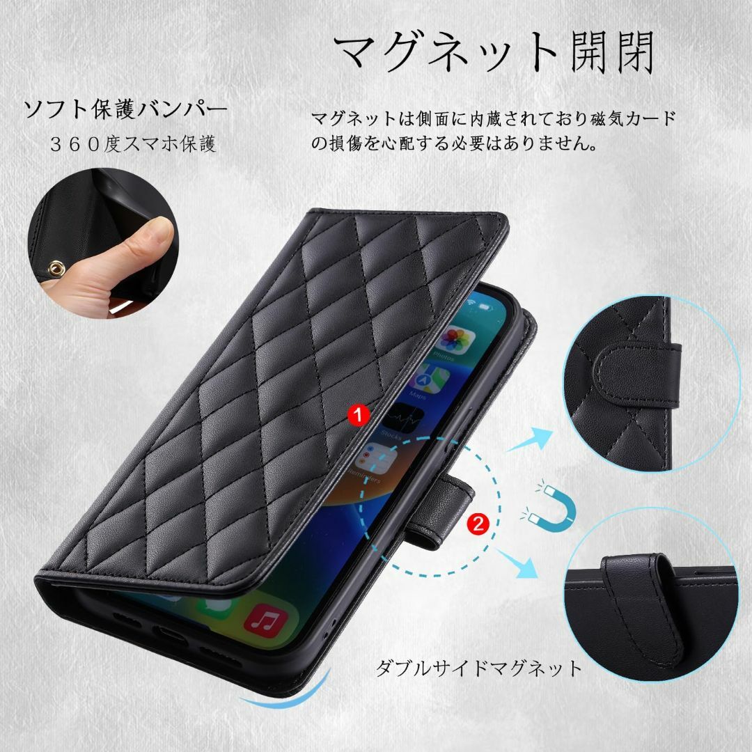 【色:ブラック_サイズ:iPhone X/iPhone Xs】UnivoColo スマホ/家電/カメラのスマホアクセサリー(その他)の商品写真