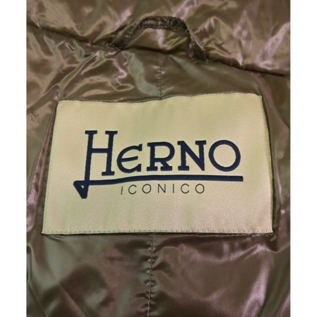 HERNO(ヘルノ)のHERNO ヘルノ ダウンコート 44(L位) 茶 【古着】【中古】 レディースのジャケット/アウター(ダウンコート)の商品写真