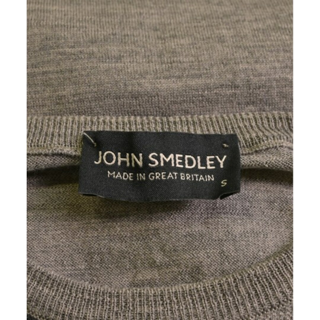 JOHN SMEDLEY(ジョンスメドレー)のJOHN SMEDLEY ニット・セーター S グレーx紺(チェック) 【古着】【中古】 メンズのトップス(ニット/セーター)の商品写真