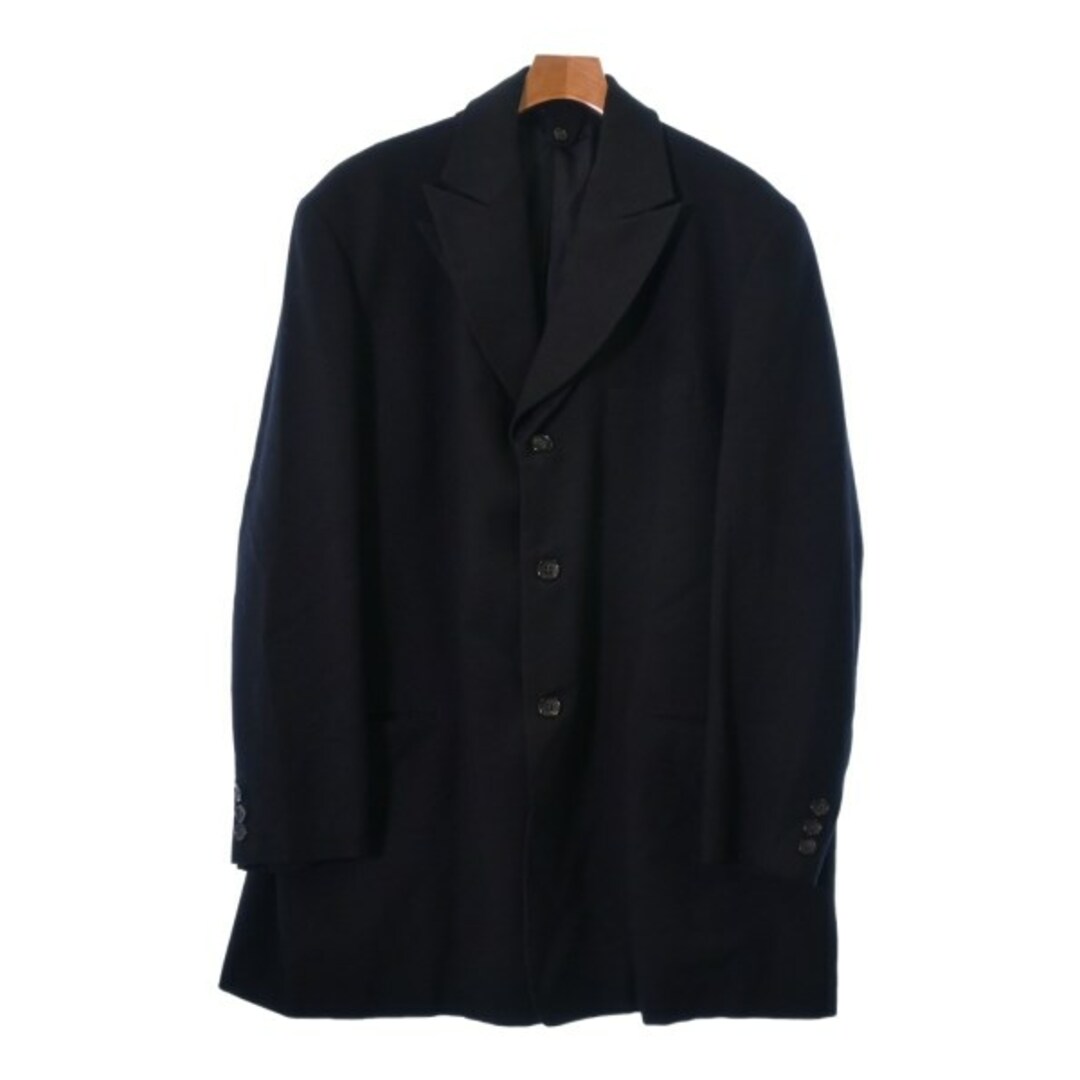 Yohji Yamamoto POUR HOMME(ヨウジヤマモトプールオム)のyohji yamamoto POUR HOMME チェスターコート M 黒 【古着】【中古】 メンズのジャケット/アウター(チェスターコート)の商品写真