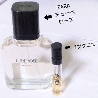 クロエ(Chloe)のZARA チューベローズ  オードパルファム 30ml ラブクロエサンプル付(香水(女性用))