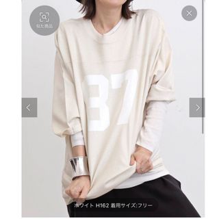 アパルトモンドゥーズィエムクラス(L'Appartement DEUXIEME CLASSE)のL'Appartement CRACKED PRINT FOOTBALL TEE(Tシャツ/カットソー(七分/長袖))