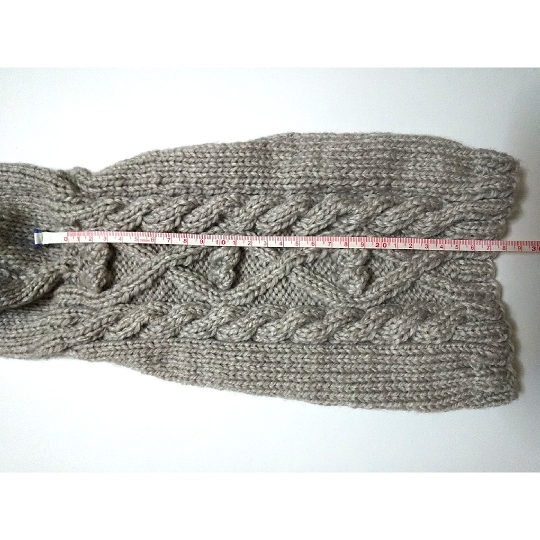 犬のセーター 手編み アラン模様  フード付き ハンドメイドのペット(ペット服/アクセサリー)の商品写真