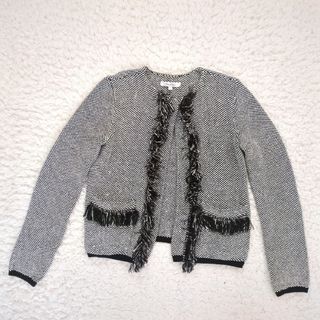 Max Mara ノーカラー ツイード スパンコール 千鳥格子 白タグ 銀タグ