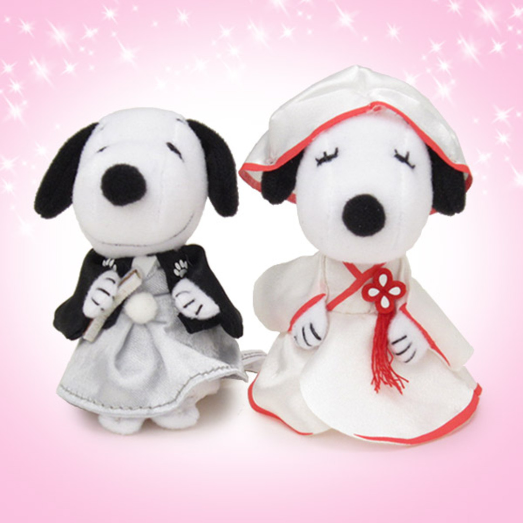 SNOOPY(スヌーピー)のスヌーピー ぬいぐるみ スヌーピー＆ベル ＷＤ ミニマスコット 和風 エンタメ/ホビーのおもちゃ/ぬいぐるみ(ぬいぐるみ)の商品写真