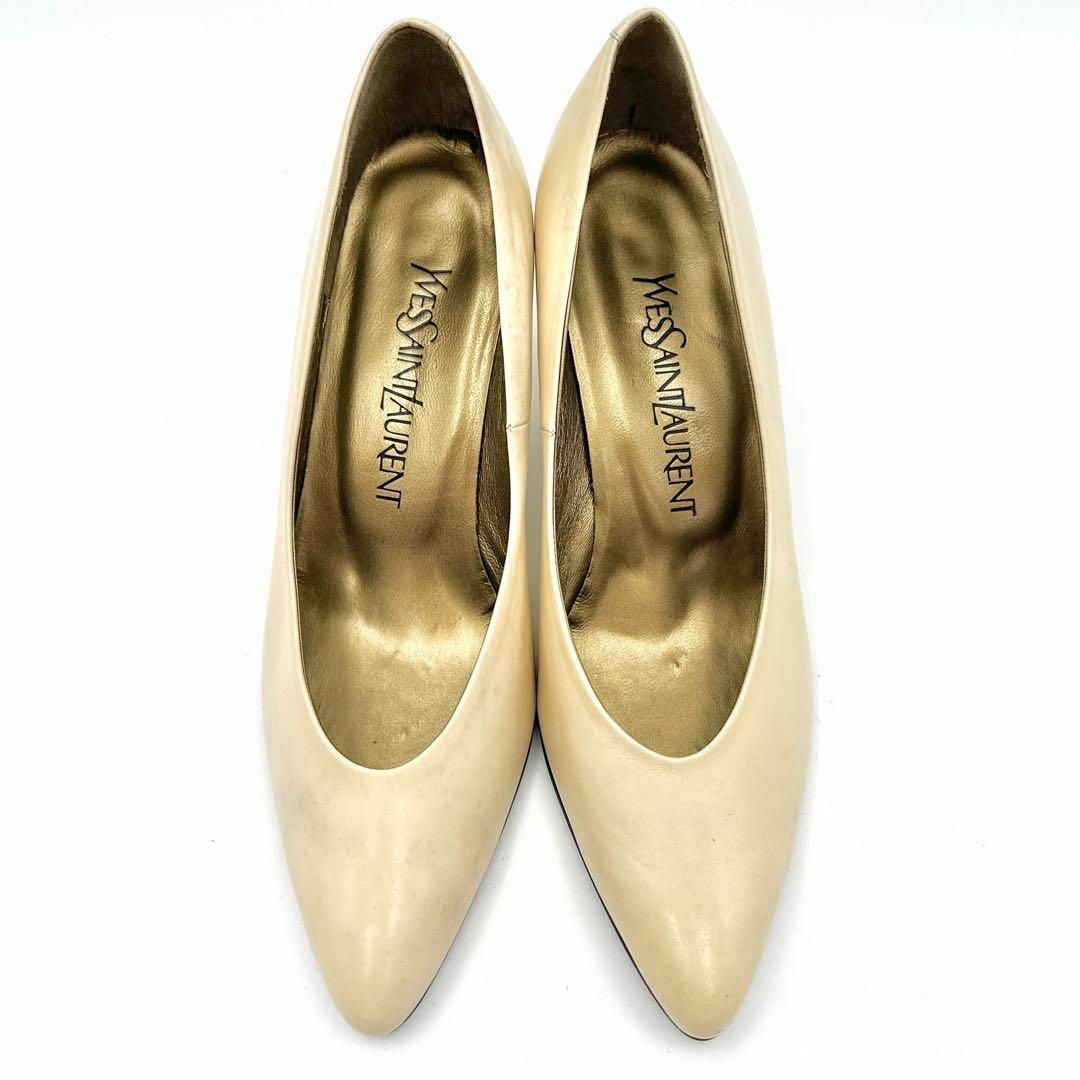 Yves Saint Laurent(イヴサンローラン)のYSL イヴサンローラン パンプス クリーム 22.5㎝ レディースの靴/シューズ(ハイヒール/パンプス)の商品写真