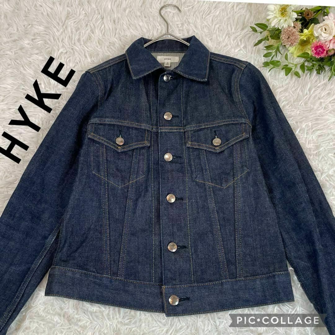 HYKE(ハイク)の【極美品】ハイク★デニムジャケット★Gジャン★サイズ２ レディースのジャケット/アウター(Gジャン/デニムジャケット)の商品写真