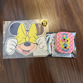 ディズニー レトロ 缶ケース入り付箋 メモ ステッカー付き ミニーマウス(キャラクターグッズ)