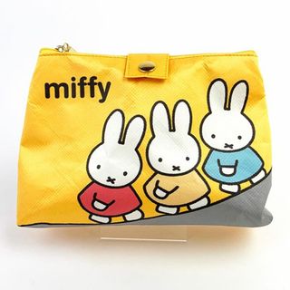 ミッフィー(miffy)のミッフィー ミラー付きポーチ  ミラー ポーチ 小物入れ  黄色 グッズ(ポーチ)