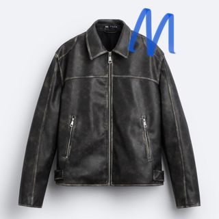 ザラ(ZARA)の今季★新品 ZARA グラデーションフェイクレザージャケット(ライダースジャケット)