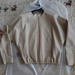 BEIGE, - 極美品✨ベイジ ノーカラージャケット ストライプ 春夏秋 BEIGE, - 極美品✨ベイジ ノーカラージャケット ストライプ 春夏秋