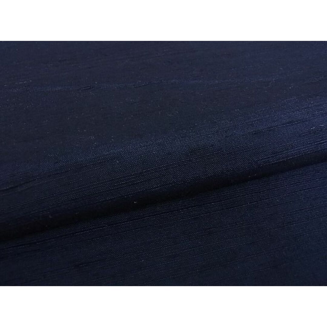 平和屋野田店■男性　紬　色無地　濃紺地　正絹　逸品　B-ag2116 メンズの水着/浴衣(着物)の商品写真