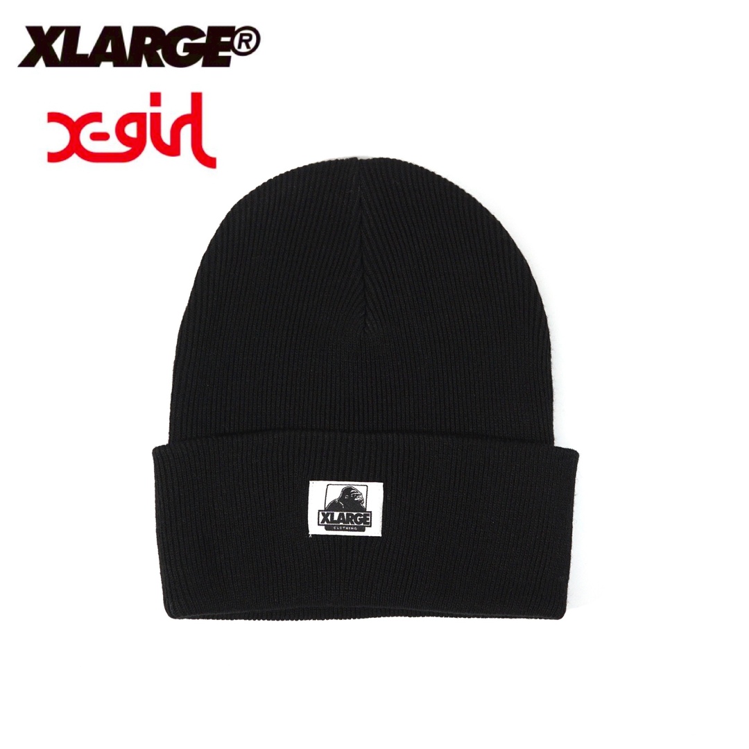 XLARGE(エクストララージ)の◆日本未発売◆X-LARGE 91 ロゴ　ビーニー　ニットキャップ　ブラック メンズの帽子(ニット帽/ビーニー)の商品写真
