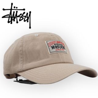 ステューシー(STUSSY)の◆日本未発売◆STUSSY ワークギア　カーブキャップ　ベージュ　CAP(キャップ)