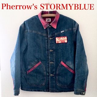 フェローズ(PHERROW'S)のPherrow's STORMYBLUE デニムジャケット　メンズL ネイビー(Gジャン/デニムジャケット)