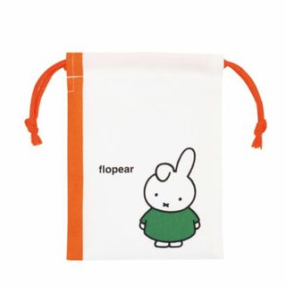 ミッフィー(miffy)のミッフィー miffy ミニ巾着袋（ダーン） 絵本シリーズ ホワイト Dick Bruna  日本製(弁当用品)