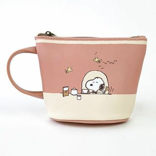 スヌーピー SNOPPY ポーチ(カフェ) 喫茶シリーズ ピンク PEANATUS SNOPPY