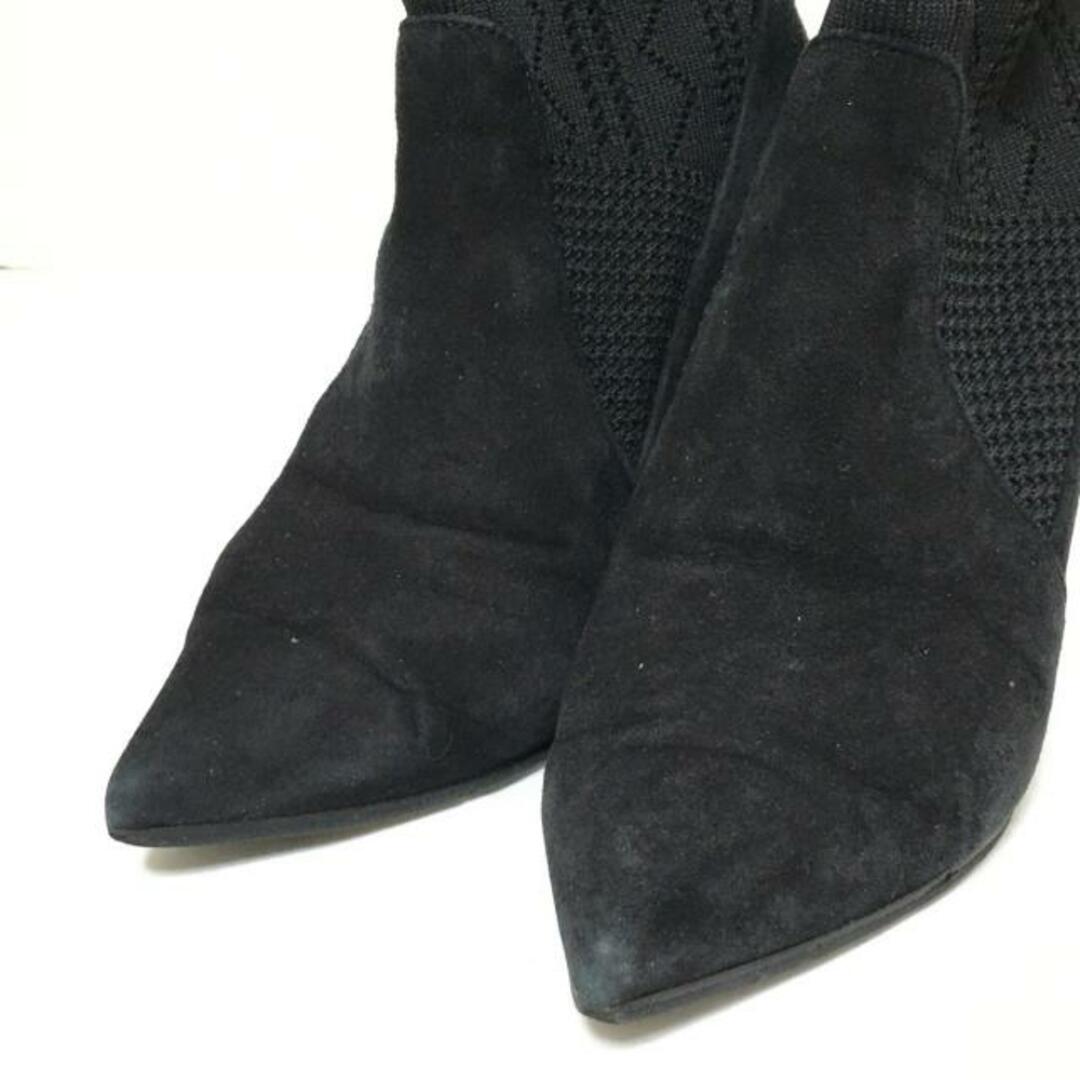 DIANA(ダイアナ)のDIANA(ダイアナ) ショートブーツ 23 レディース - 黒×レッド×白 ニット×スエード レディースの靴/シューズ(ブーツ)の商品写真