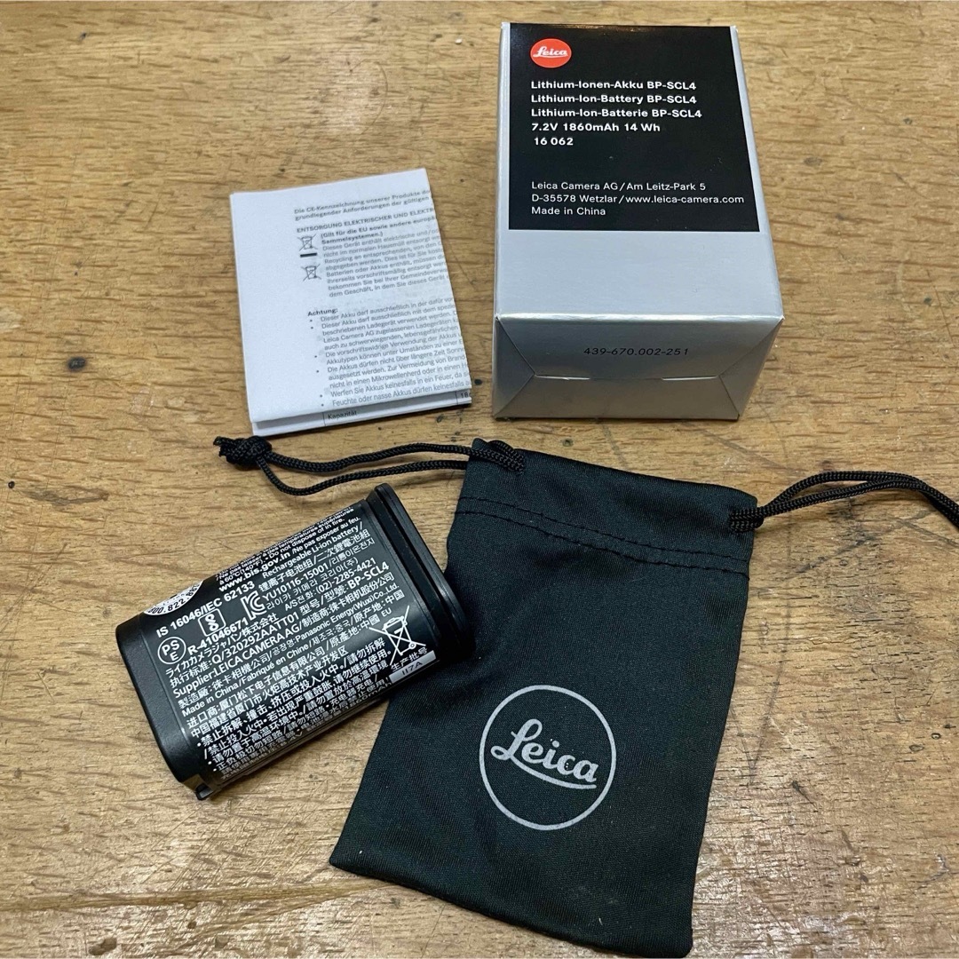 LEICA(ライカ)のLEICA ライカ リチウムイオンバッテリー(BP-SCL4) スマホ/家電/カメラのカメラ(その他)の商品写真