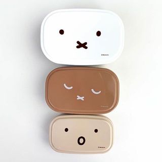 ミッフィー(miffy)のミッフィー miffy シールBOX（3点セット） フェイスシリーズ ランチ 日本製(弁当用品)