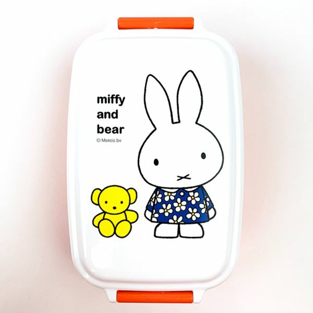 miffy(ミッフィー)のミッフィー 角型密封弁当箱 オレンジ 弁当箱 ランチボックス 学校 ベビー 遠足 インテリア/住まい/日用品のキッチン/食器(弁当用品)の商品写真