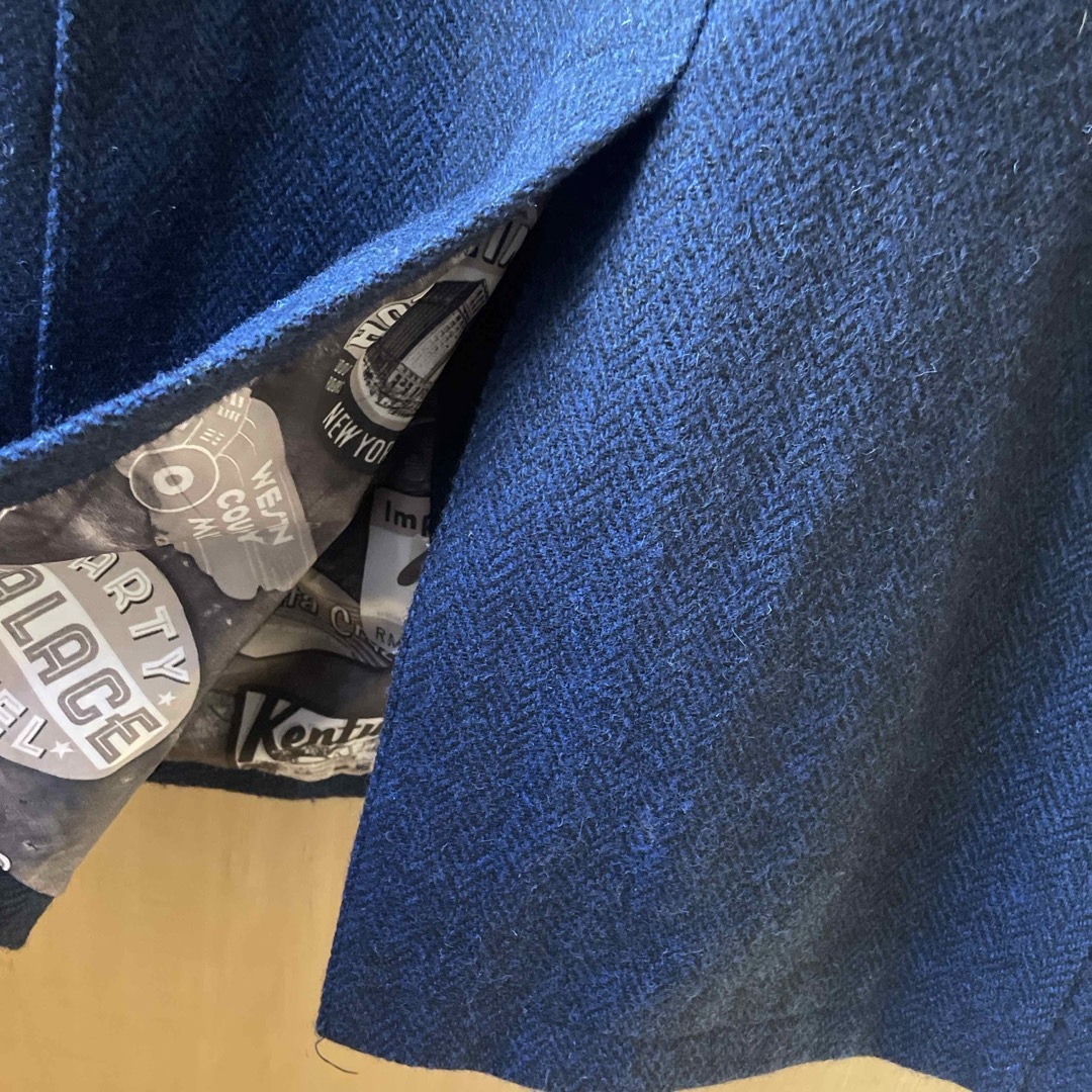 Harris Tweed(ハリスツイード)のベドウィン　ハリスツイード　ジャケット　コート　ネイビー メンズのジャケット/アウター(ステンカラーコート)の商品写真