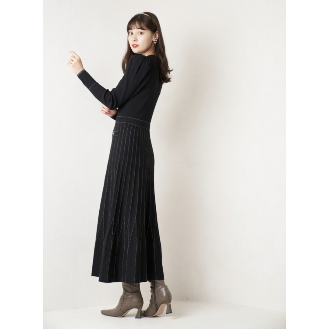 Her lip to(ハーリップトゥ)のSuite Room Knit Long Dress - black レディースのワンピース(ロングワンピース/マキシワンピース)の商品写真