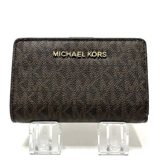 マイケルコース(Michael Kors)のMICHAEL KORS(マイケルコース) 2つ折り財布 - ダークブラウン×ブラウン L字ファスナー PVC(塩化ビニール)(財布)