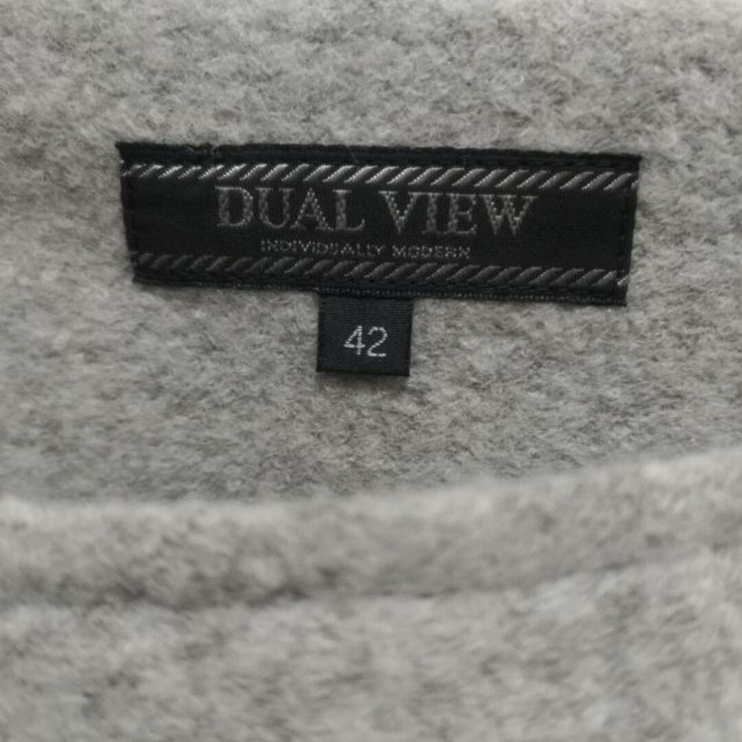 DUAL VIEW(デュアルヴュー) ワンピース サイズ42 L レディース美品  - グレー 半袖/ひざ丈/チェーン レディースのワンピース(その他)の商品写真