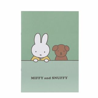 ミッフィー(miffy)のミッフィー＆スナッフィー A5ノート（グリーン） 文具 文房具 miffy and snuffy 23AW 日本製(ノートPC)