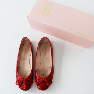 プリティバレリーナ Pretty Ballerinas パテント バレエシューズ 36/レッド フラット パンプス【2400013714211】(バレエシューズ)