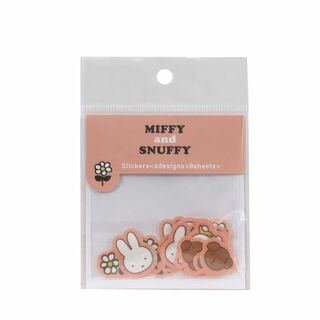 ミッフィー(miffy)のミッフィー＆スナッフィー フレークシール（ピンク） 文具 文房具 miffy and snuffy 23AW 日本製(ノートPC)