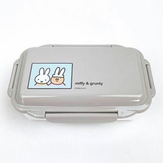 ミッフィー(miffy)のミッフィー miffy&grunty 密封4点留め一段弁当   ロゼッタ(水筒)