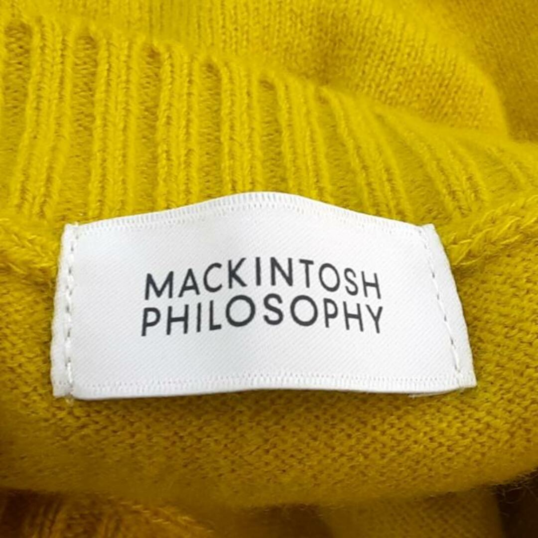 MACKINTOSH PHILOSOPHY(マッキントッシュフィロソフィー)のMACKINTOSH PHILOSOPHY(マッキントッシュフィロソフィー) 長袖セーター サイズ36 M レディース美品  - イエロー クルーネック レディースのトップス(ニット/セーター)の商品写真